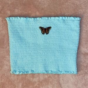 Hollister butterfly tube top XS